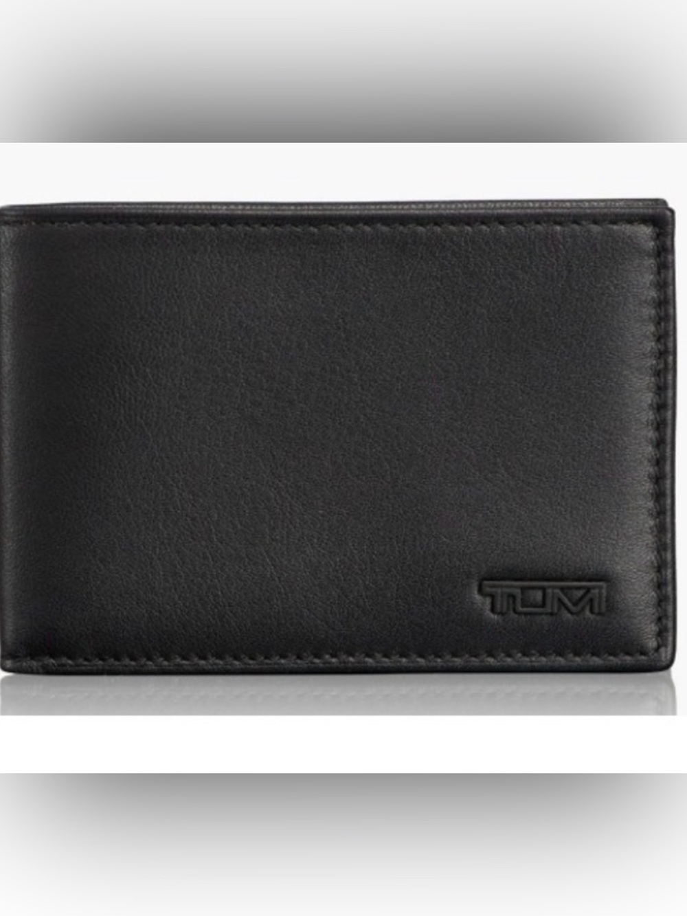 Tumi Men’s Delta Slim fold Black Leather Wallet RFID Technology- Like New
